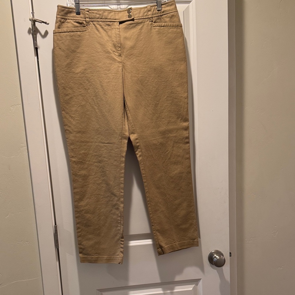 Charter Club Tan Straight-Leg Trousers